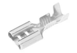 10X Flat Push On Silver Plated Connectors 2.8Mm For 1Qmm Cable - Picture 1 of 2