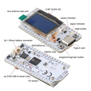0.96" WiFi LoRa 32 (V3) USB Type-C ESP32 Bluetooth WIFI Development Board CP2102 - Bild 1 von 3