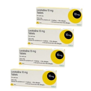 4 x30 Loratadine one a day Relief Hay fever allergy tablet (Clarityn equivalent)