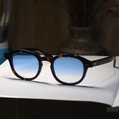 2026 HOMBRE Gafas azules lentes degradadas azules Gafas hechas a mano Gafas azules GRANDES Foto 1 de 4