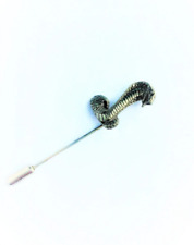 Solid 935 Argentium Silver Cobra Snake Design Men's Luxury Lapel Pin