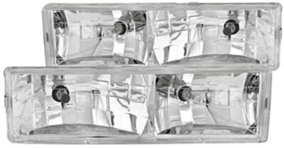 ANZO Crystal Headlights Chrome for Chevrolet C1500 | 111004 - Image 1 of 4