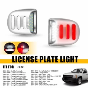 2Pcs 18 LED License Plate Light For 2002-2006 Cadillac Escalade 15049281 Chrome - Picture 1 of 15
