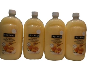 Lot of (4) Spa Soap Milk And Honey Hand Soap Refill 32oz ea=128oz New - Picture 1 of 3