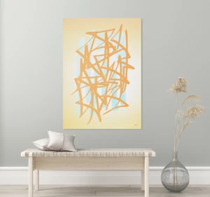 Original Abstract Art Painting on Canvas, Art Paper, & Photo Paper. "Chandelier" - Picture 1 of 6