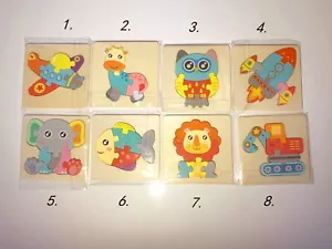 *3 Packs Kids toy,Wooden Jigsaw Puzzles, three-dimensional wooden cartoon puzzle - Picture 1 of 9