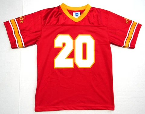 Iowa State Cyclones #20 Football Jersey Boy's Size L Red/Gold NCAA Cover