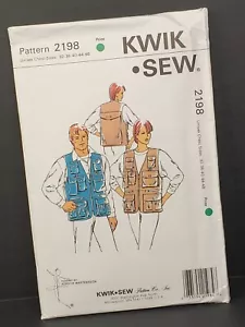 Kwik Sew 2198 Sewing Pattern Unisex Sportman Vest, Hunting Fishing, Outdoor Wear - Picture 1 of 6