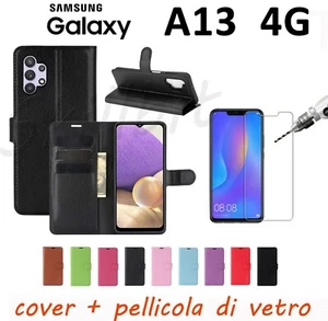 COVER HÜLLE WALLET BOOK KARTEN KARTEN FÜR SAMSUNG GALAXY A13 4G + GLAS - Bild 1 von 11