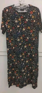 Art Class Floral Print Girl's Size 7/8  Ribbed Short-Sleeve Dress - Picture 1 of 3