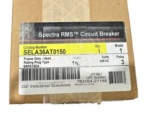 GE SELA36AT0150 150A Interruttore automatico RMS 3 poli 600V Spectra nuovo - Foto 1 di 2
