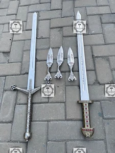 claymore york swords, Viking Ragnar Sword Set Of 3 Norse Knife 5 Piece Set - Picture 1 of 5