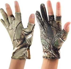 Fishing Gloves Fingerless Gloves UV Protection Breathable Sun Gloves Half Finger - Picture 1 of 7
