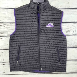 Gilet imbottito trapuntato Colorado Rockies nero viola uomo taglia M King abbigliamento sportivo - Foto 1 di 10