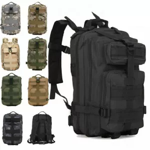 30L Military Tactical Backpack Rucksack Hiking Camping Outdoor Army Trekking Bag - Picture 1 of 33