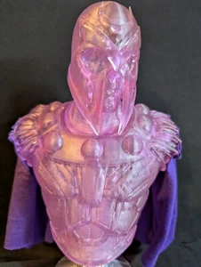 A Bust of Magneto from Marvel's X-Men Comic Books. Clear Purple Resin with Cape. - Picture 1 of 7