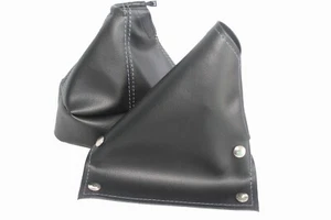 Fits Datsun 240z 260z 280z Vinyl Manual Shift & E-Brake Boots SET w/Gray Stitch  - Imagen 1 de 5