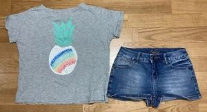 Girl's Gymboree & Gap Outfit Size 5 - Periwinkle Sequin Horse Top w/Jeans - Picture 1 of 7