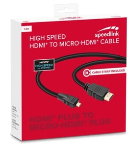 Speedlink Micro-HDMI Kabel Adapter-Kabel 4k UHD für Raspberry Pi 4 4B 400 PC etc - Afbeelding 1 van 3