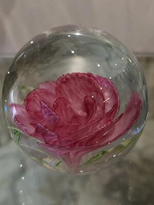 CAITHNESS PAPERWEIGHT MEY ROSE - Picture 1 of 10