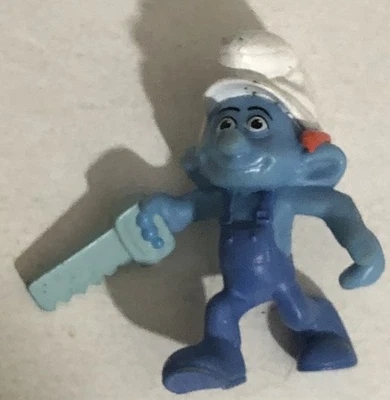 Boneco brinquedo Handy Smurf McDonald’s Happy Meal - Imagem 1 de 3