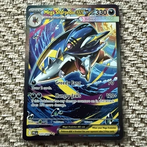 Mega Sharpedo ex 127/094 Ilustración Especial SIR Pokemon Llamas Fantasmales Casi Nuevo - Imagen 1 de 7