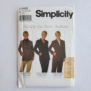 Blazer Chaqueta Simplicity SIN CORTAR Patrón Costura 7906 Misses Talla 12,14,16 - Imagen 1 de 3