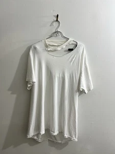 Vtg 90s Burn Out Blank White T-Shirt XL - Picture 1 of 5