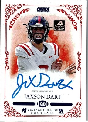 Onyx Vintage Collection Rookie Auto Jaxson Dart Blue Ink 2022/300 #CAJD Foto 1 de 2
