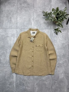 Camisa FREITAG E380 Mujer Unisex Beige Lino Cáñamo Eco Manga Larga Talla L - Imagen 1 de 12