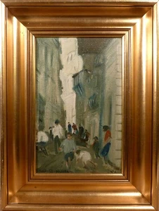 ANDERS HUNE! SCENERY FROM A NARROW STREET IN NEAPLES - ITALY - Picture 1 of 5