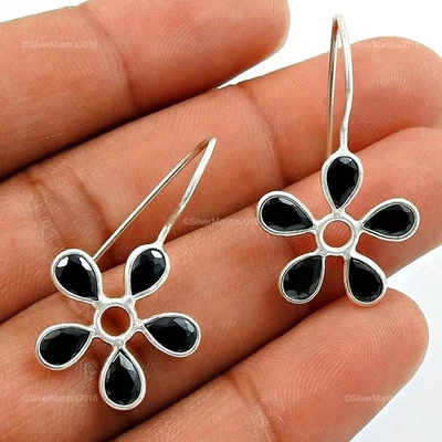 Zircone Cubico Gemma Vero Argento Sterling Gancio Goccia Natale Regalo Orecchini - Immagine 1 di 4