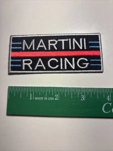 Martini Racing Banner Embroidered Iron On Sew Patch Est. 4" High Quality Patch. - Picture 1 of 1