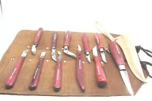 Ramelson Wood Carving Tools Knife Set 12 Pc With Tool Roll Belt Woodworking - Picture 1 of 5