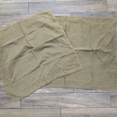 Croscill Imperial Emperatriz Euro Almohada Juego de 2 Rayas Cuadradas Doradas Espiga Foto 1 de 4