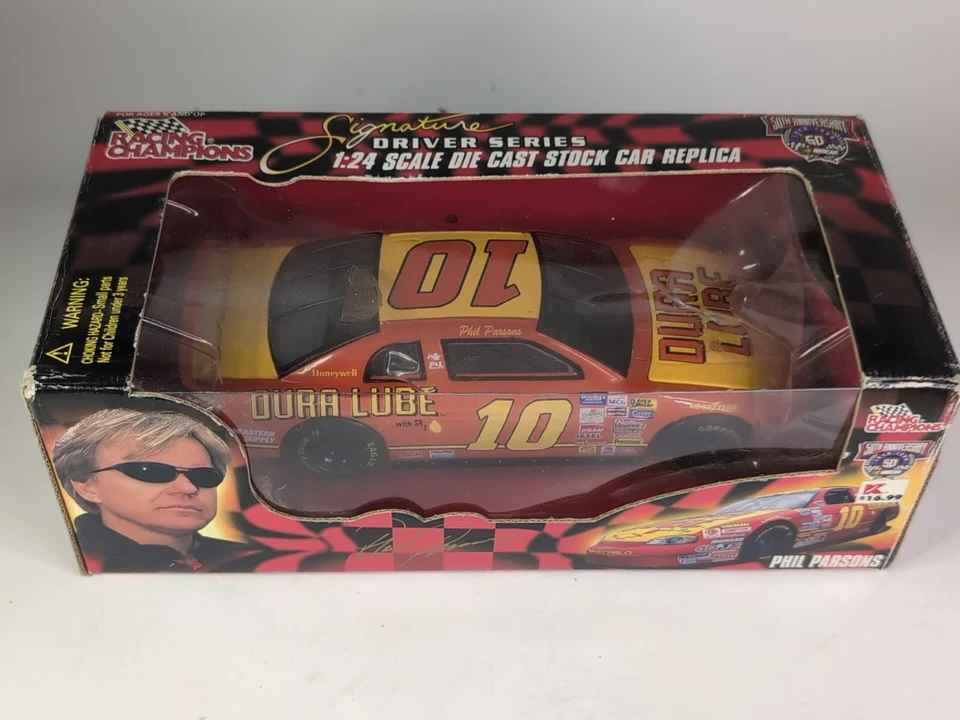 Racing Champions-NASCAR- PHIL PARSONS #10 "DURA LUBE" 1:24 Signature Series-1998 - Imagem 1 de 4