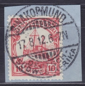  Colonias DSW Mi.-Nr. 13 Gest. Swakopmund pieza de carta de lujo 17.8.1912 - Imagen 1 de 1