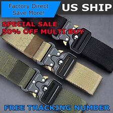 MEN Casual Military Tactical Army Adjustable Quick Release Belts Pants Waistband