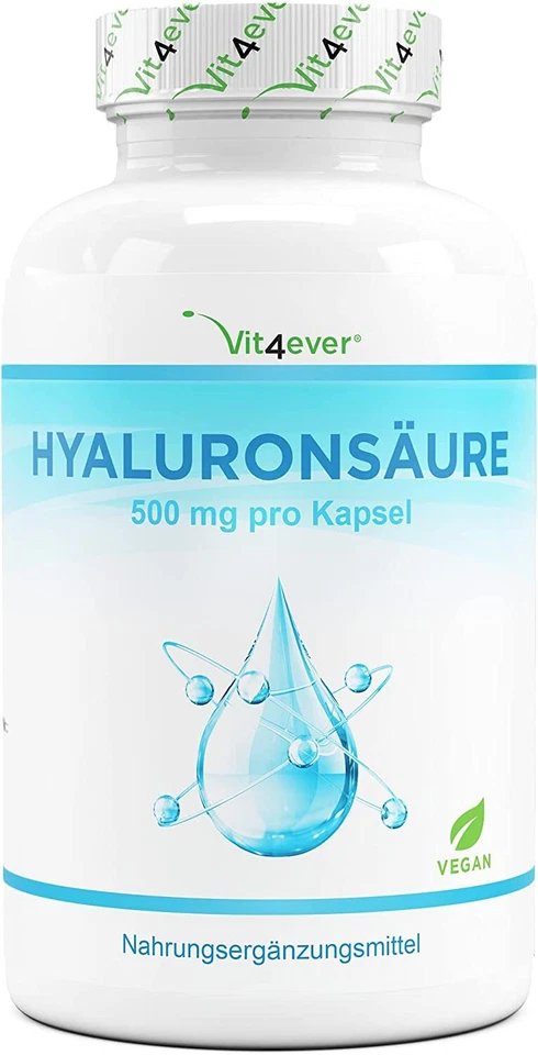 VIT4EVER Hyaluronic Acid 120 Capsules of 500 mg per Capsule - Vegan High Dose