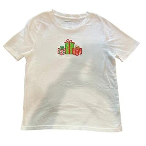Madison Taylor Damen T-Shirt Large weiß bestickt Weihnachtsgeschenke - Bild 1 von 5
