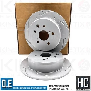 FOR TOYOTA CROWN 3.0 LEXUS IS250 IS220d REAR DIMPLED GROOVED BRAKE DISCS PAIR - Picture 1 of 5