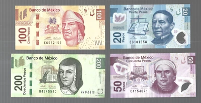 Mexico 💥2009 Banco De Mexico ... 20 / 50/ 100/ 200 pesos 💥Lot #1793 - Image 1 of 4