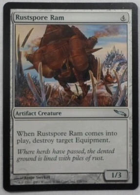 MAGIC THE GATHERING MTG 2003 MIRRODIN RUSTPORE RAM ARTIFACT CARD - Image 1 of 2