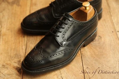 Church's Grafton Black Leather Derby Brogue Lace Up Shoes Mens UK 7 F US 8 EU 41 - Image 1 of 4