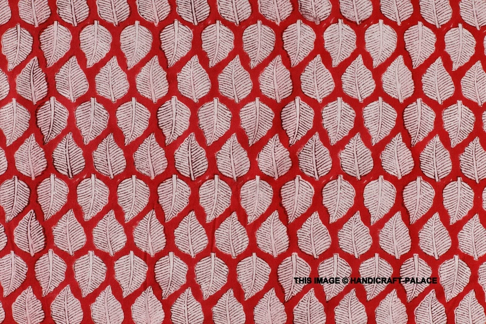 Waterproof Outdoor Cotton Canvas Upholstery Fabric Hand Block Printed By 5 Yard - Image 1 of 4