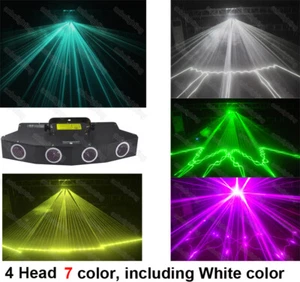ILUMINACIÓN LÁSER 4 eyes Dj laser light 7 color night club Bar beam lazer lights - Picture 1 of 10