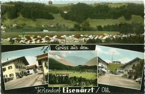 AK EISENÄRZT Obb. Gruss aus dem Feriendorf, Mehrbild 50er - Picture 1 of 1