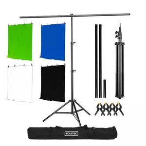 Interfit T-Shape 1.9M Photography Background Support Stand Kit with Carry Bag - Picture 1 of 12