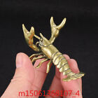 Solid Brass Crayfish Jewelry Vintage Animal Pen Holder Decoration