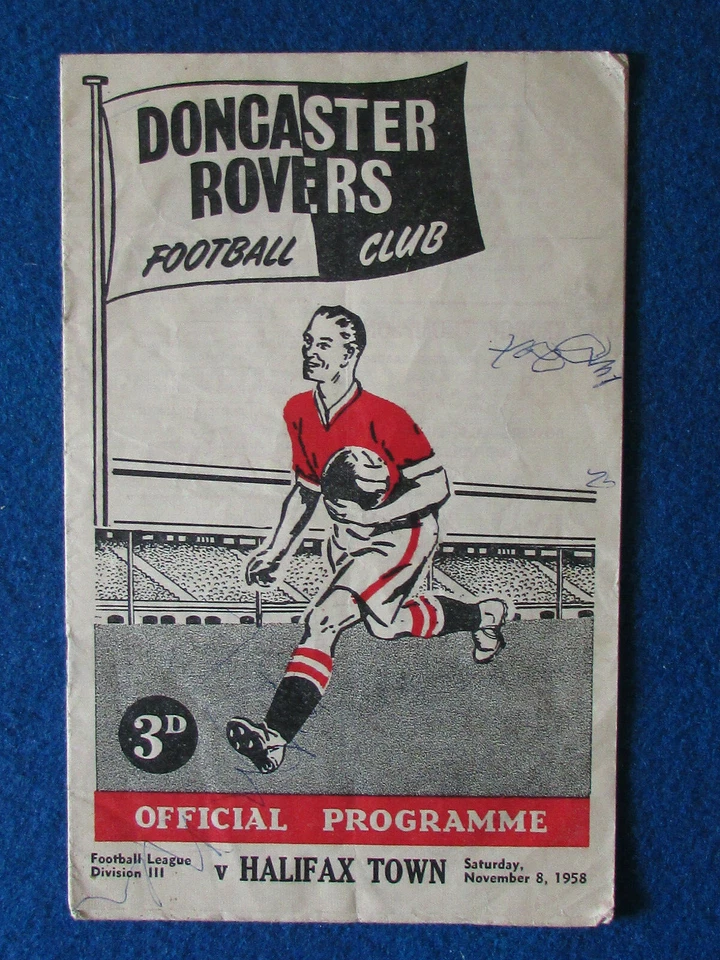 Doncaster Rovers v Halifax Town 8/11/58 Programme  - Image 1 of 1